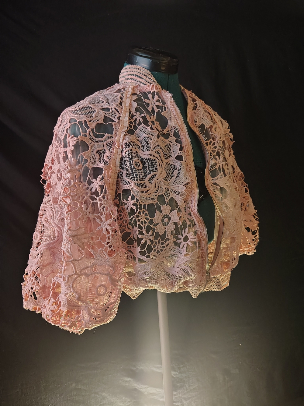 Delicate Pink Lace Wrap Shrug - Womens Scarf & Wrap